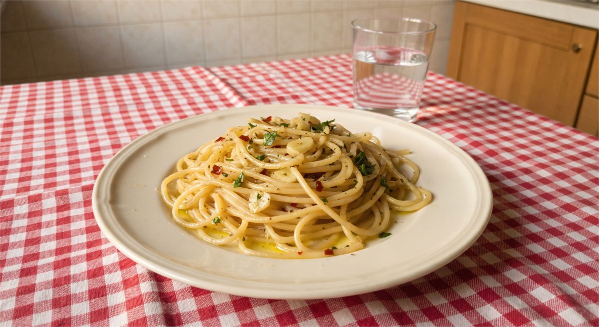 Espaguetis al ajo, aceite y guindilla