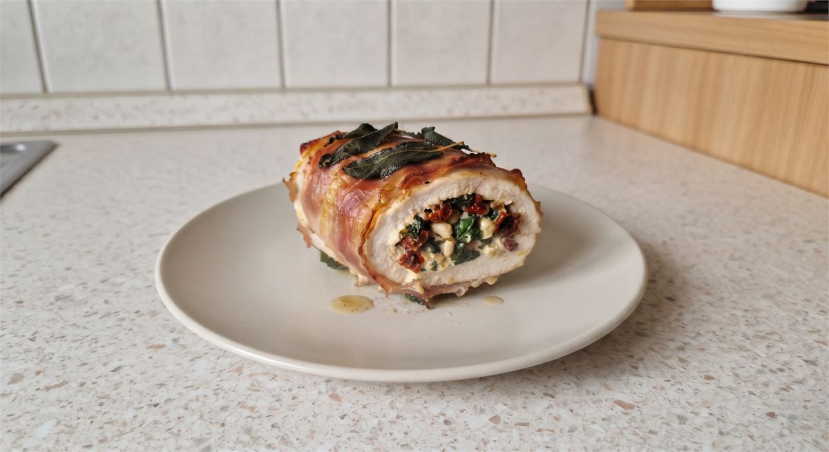 Stuffed Chicken Breast Wrapped in Ham
