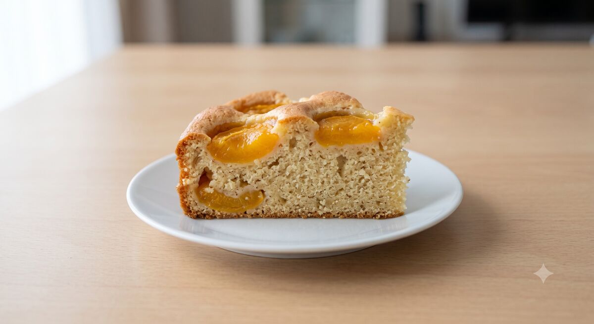Torta soffice alle albicocche con impasto montato