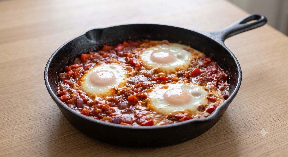 Shakshuka (Middle Eastern Poached or Baked Eggs)