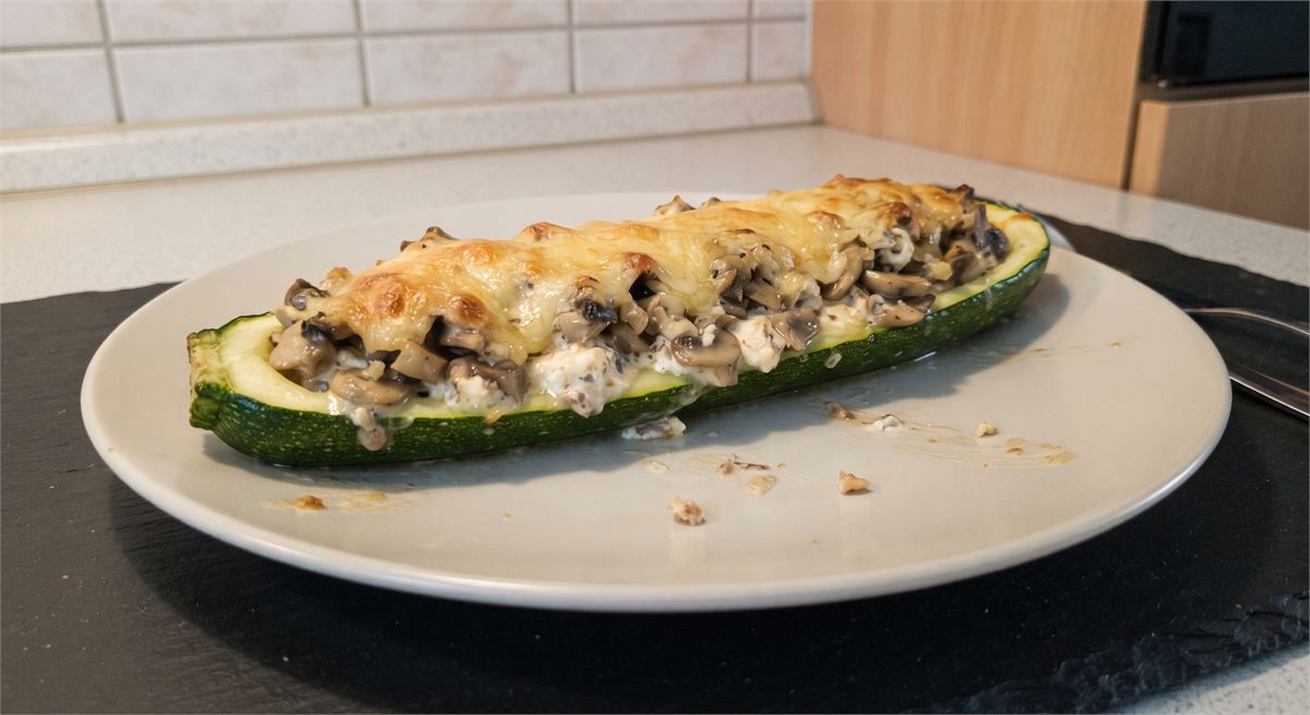Gefüllte Zucchini aus dem Ofen