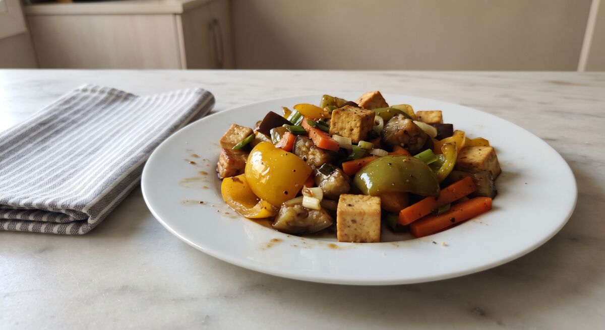 Warzywa smażone z tofu
