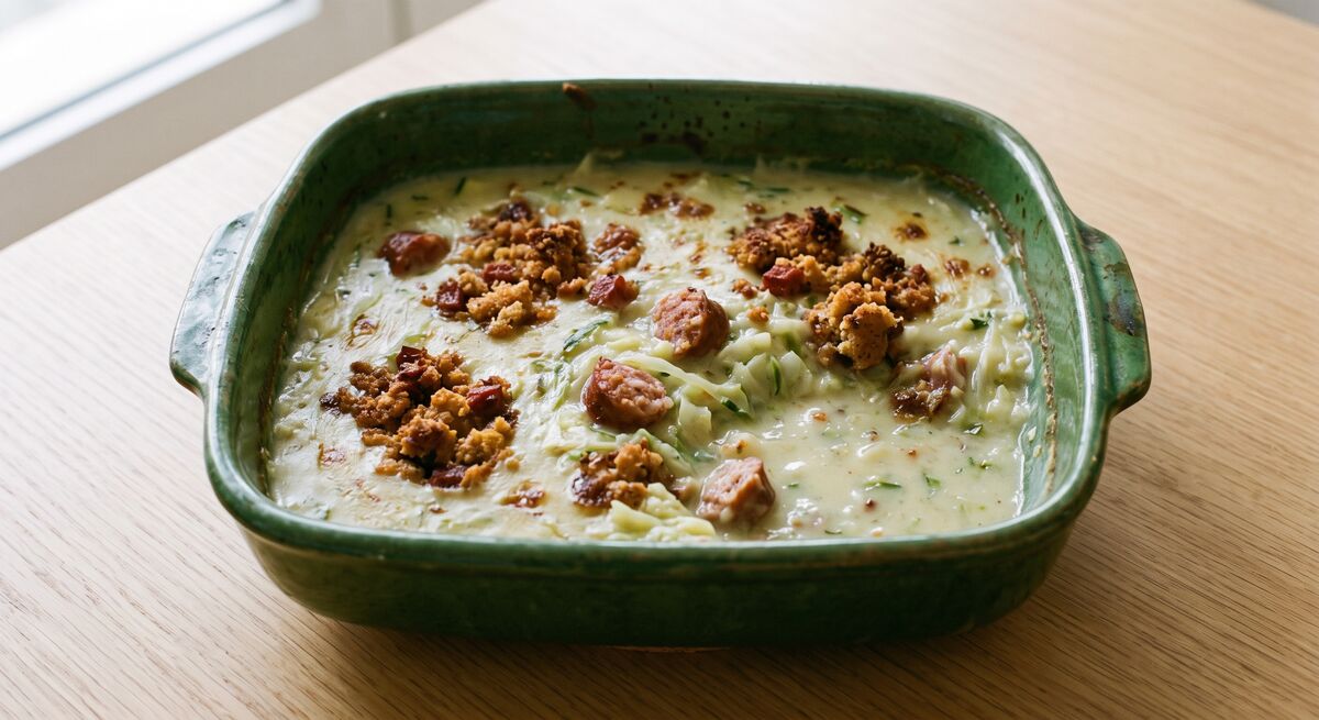 Caldo Verde con Chorizo e Crumble di Pane di Mais