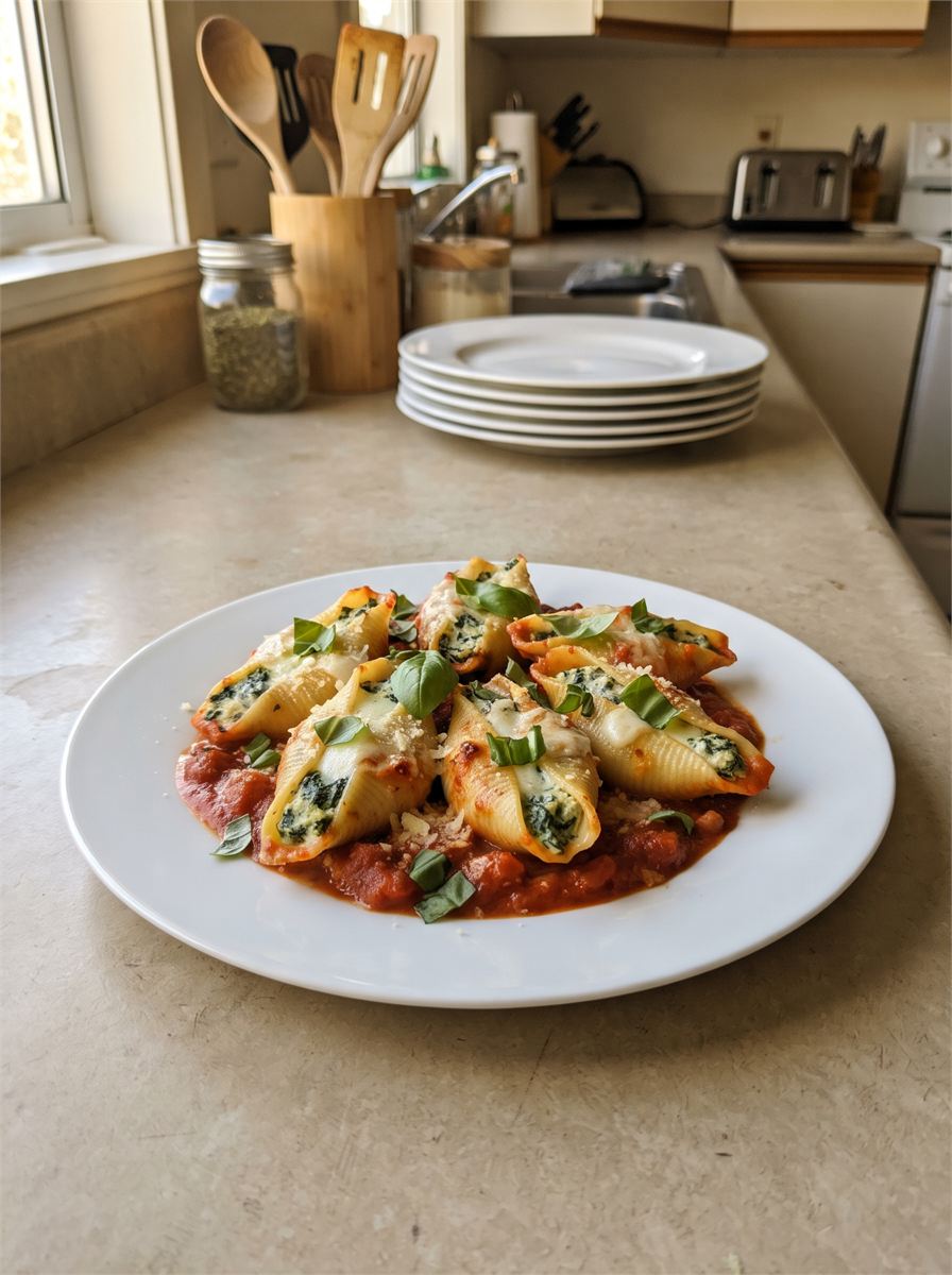 Spinach Ricotta Stuffed Shells