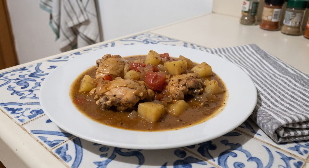 Pollo in umido con patate