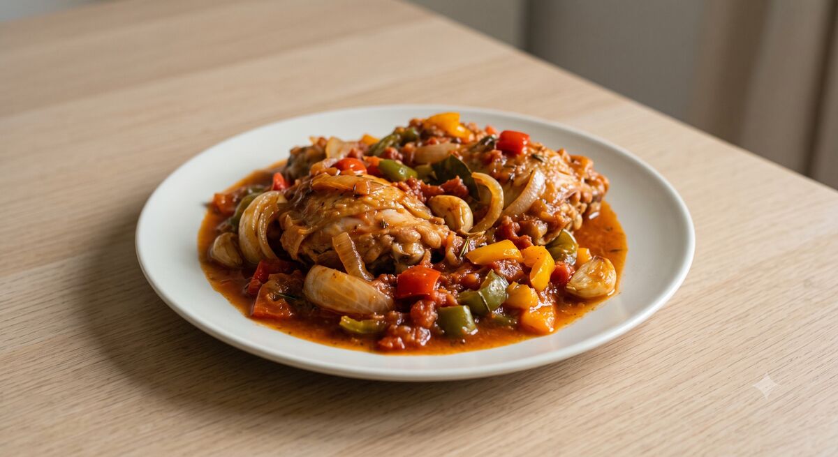 Pollo alla basca tradizionale