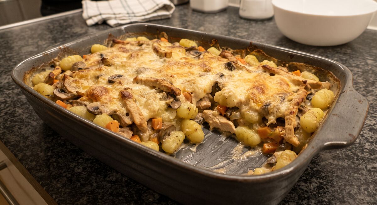 Gratinado de Gnocchi com Frango