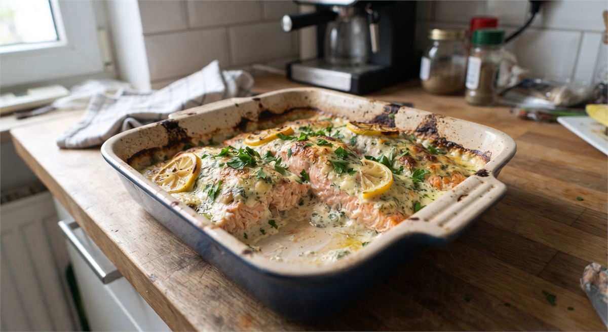 Gratinated salmon
