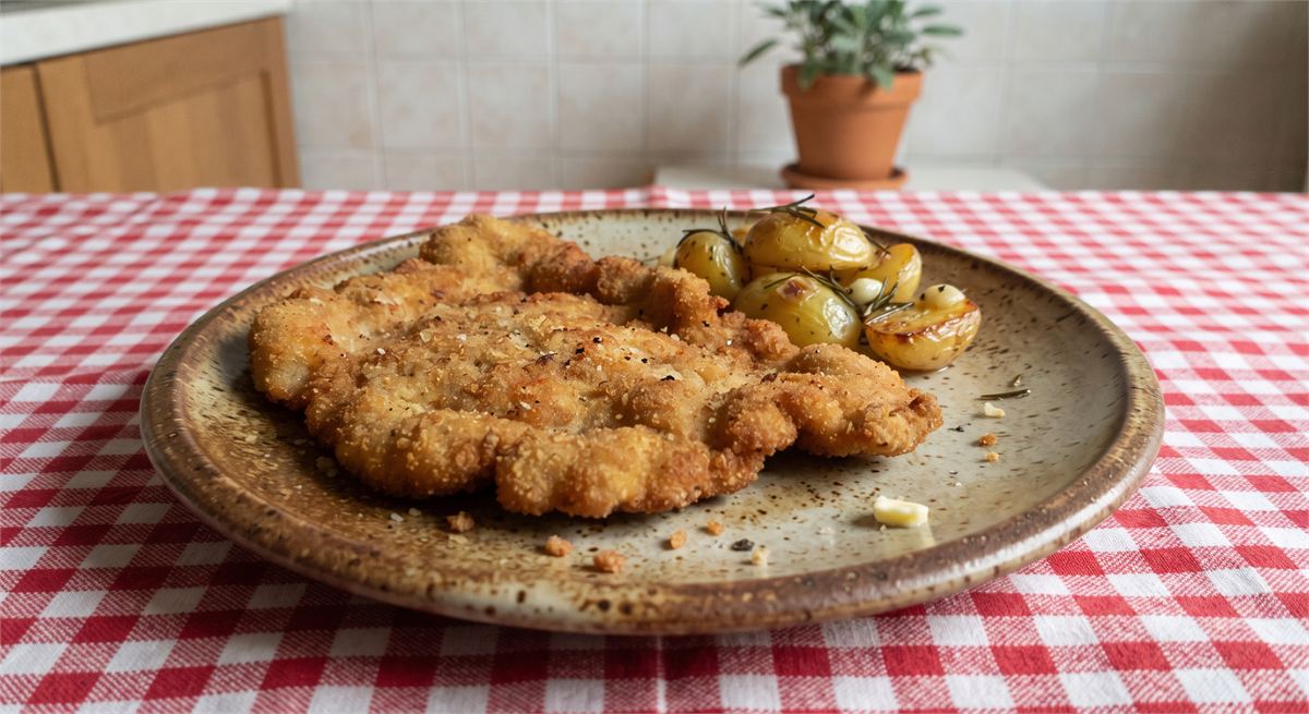 Milanese veal chop