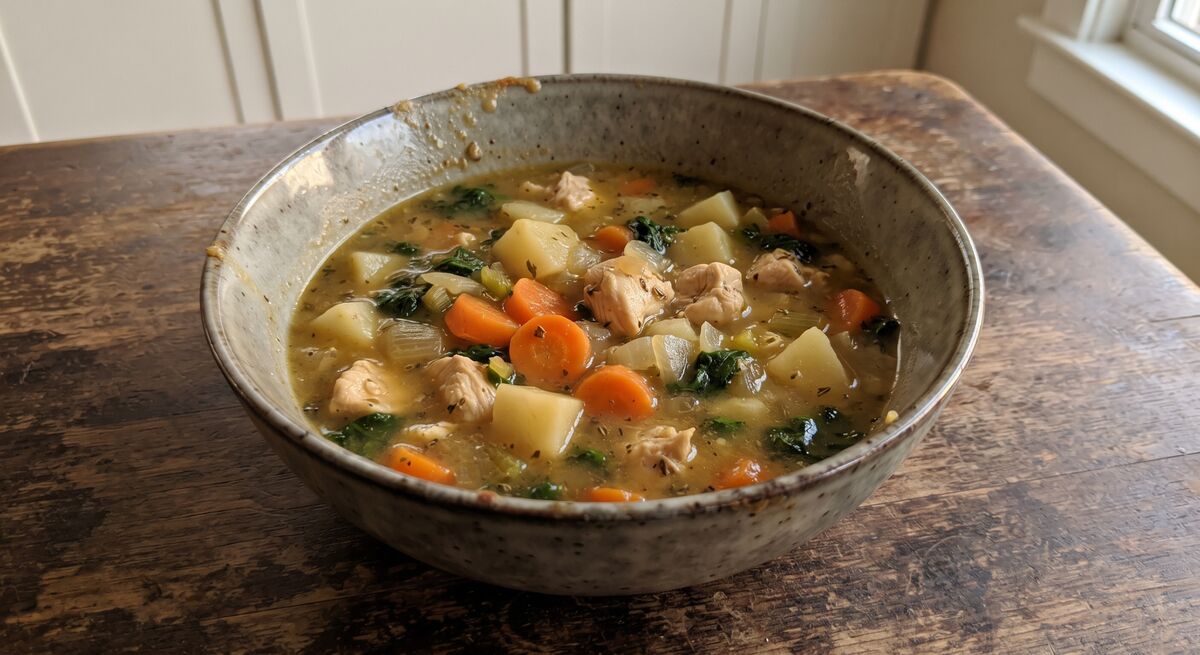 Zuppa di pollo sostanziosa di Kittencal
