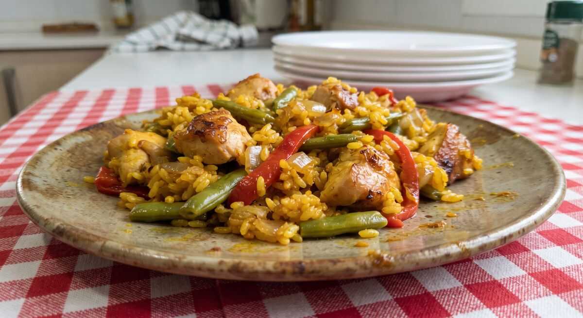 Riz au four au poulet