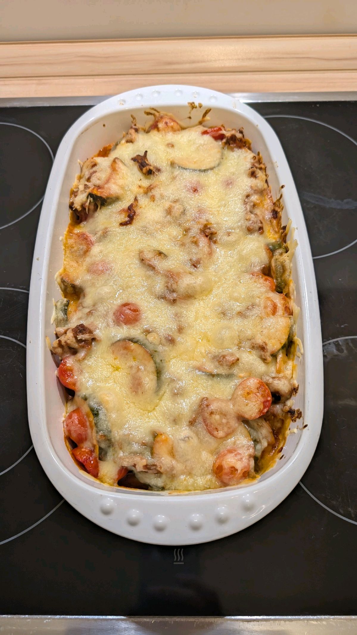 Schupfnudel and Ground Meat Casserole with Vegetables