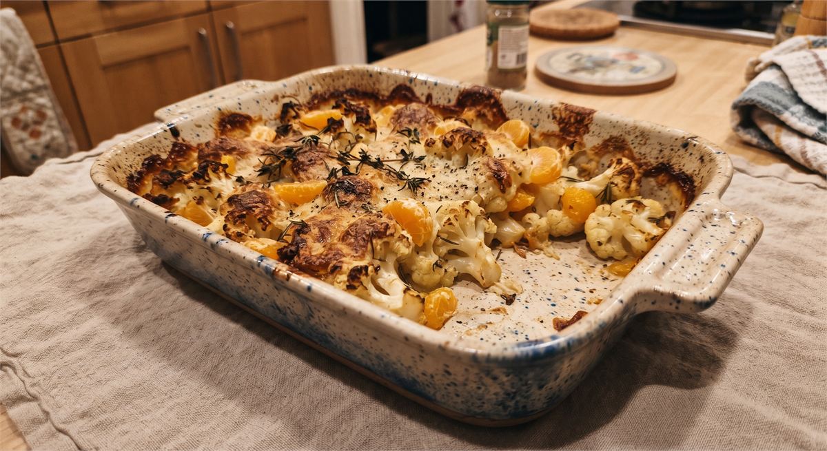 Oven-roasted cauliflower with Grana Padano