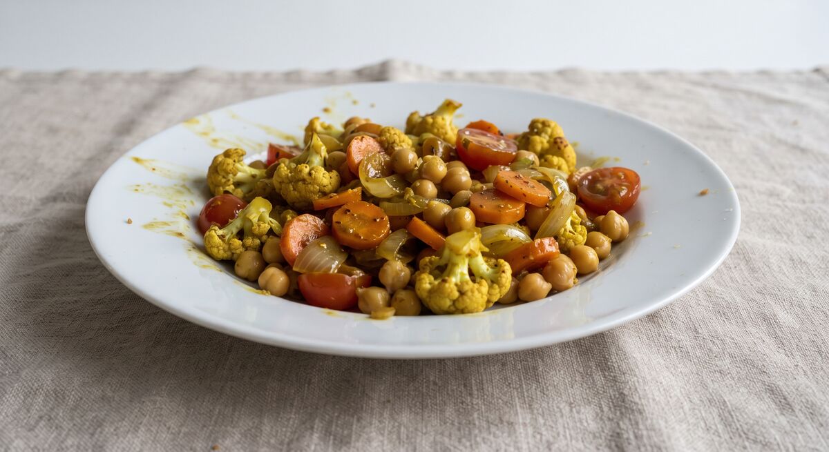 Blumenkohl-Kichererbsen-Bowl
