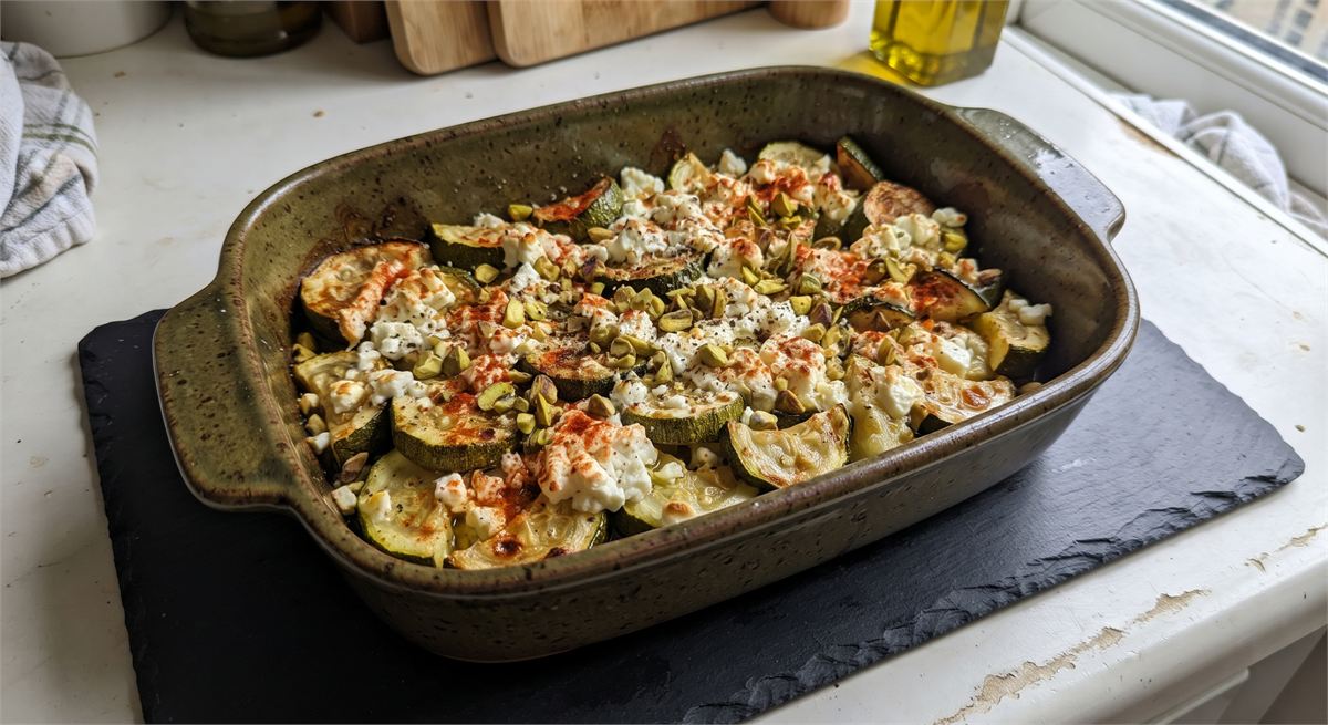 Oven-baked zucchini