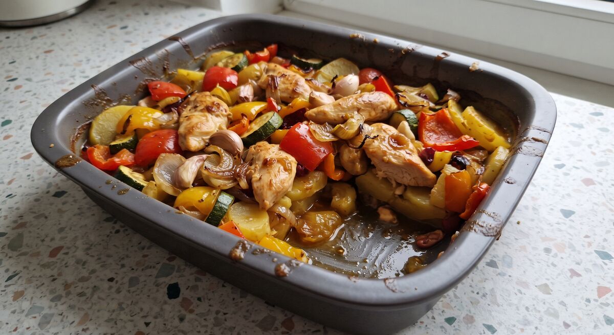 Gratin toscan de poulet aux légumes