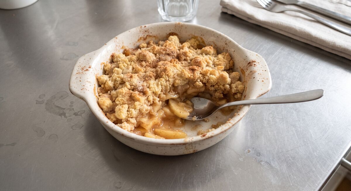 Crumble di mele nella friggitrice ad aria