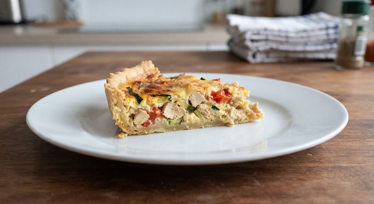 Leftover Chicken Quiche