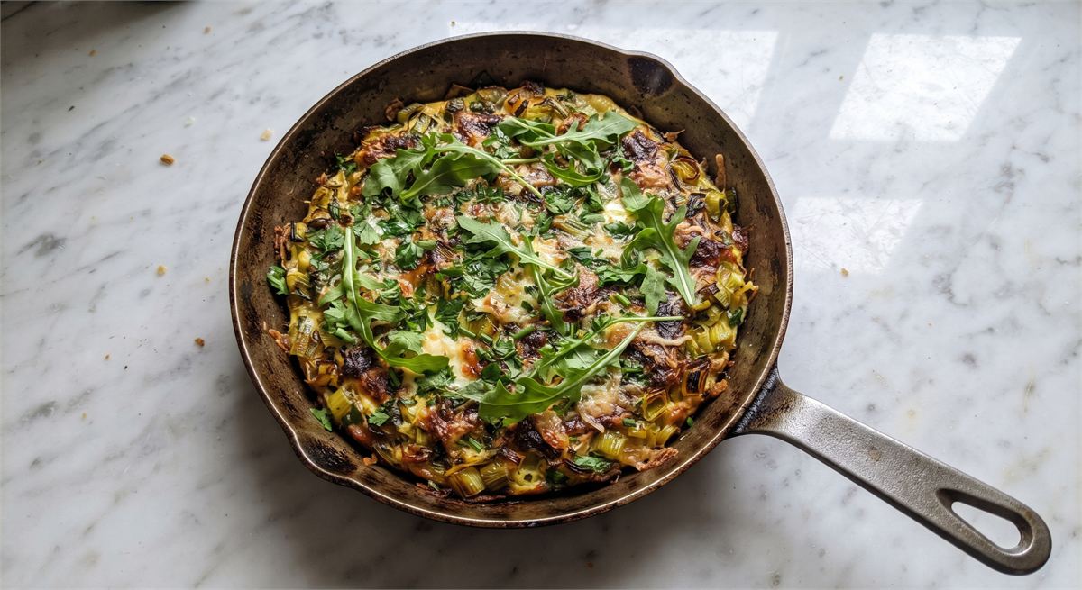 Leek frittata