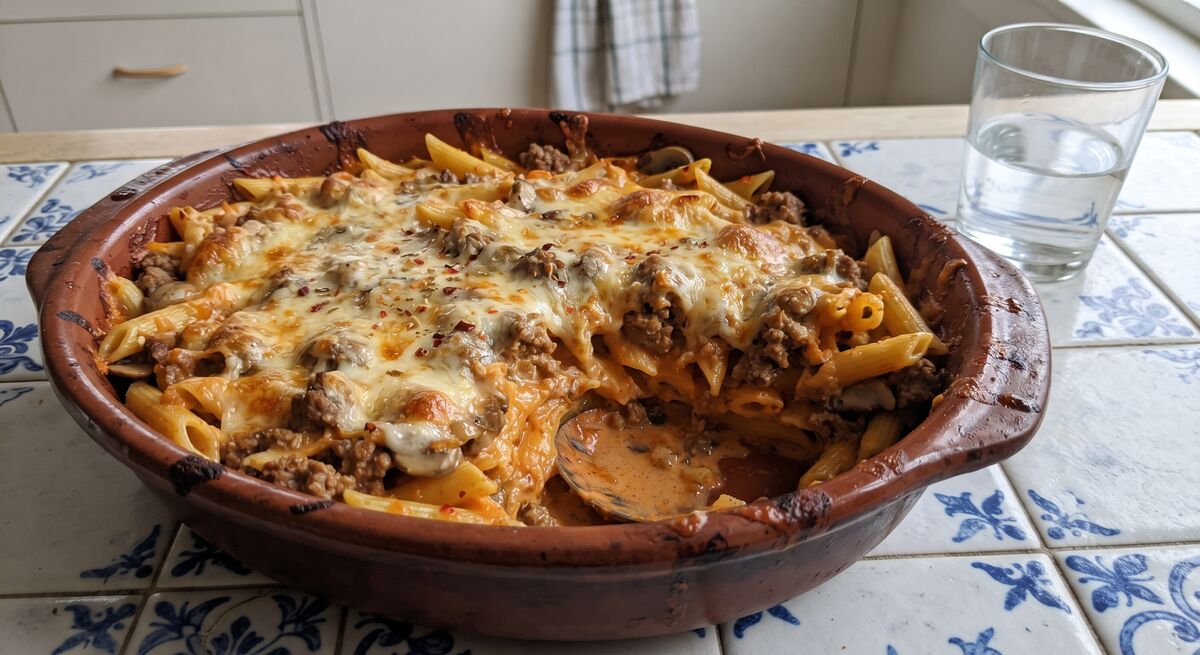 Pasticcio di penne e macinato di Kittencal