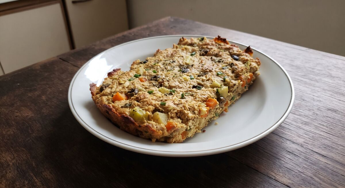 Torta di tofu con verdure