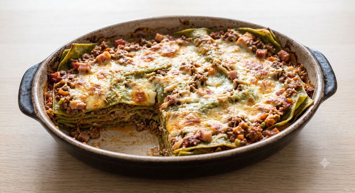 Lasagne verdi z ragù alla bolognese