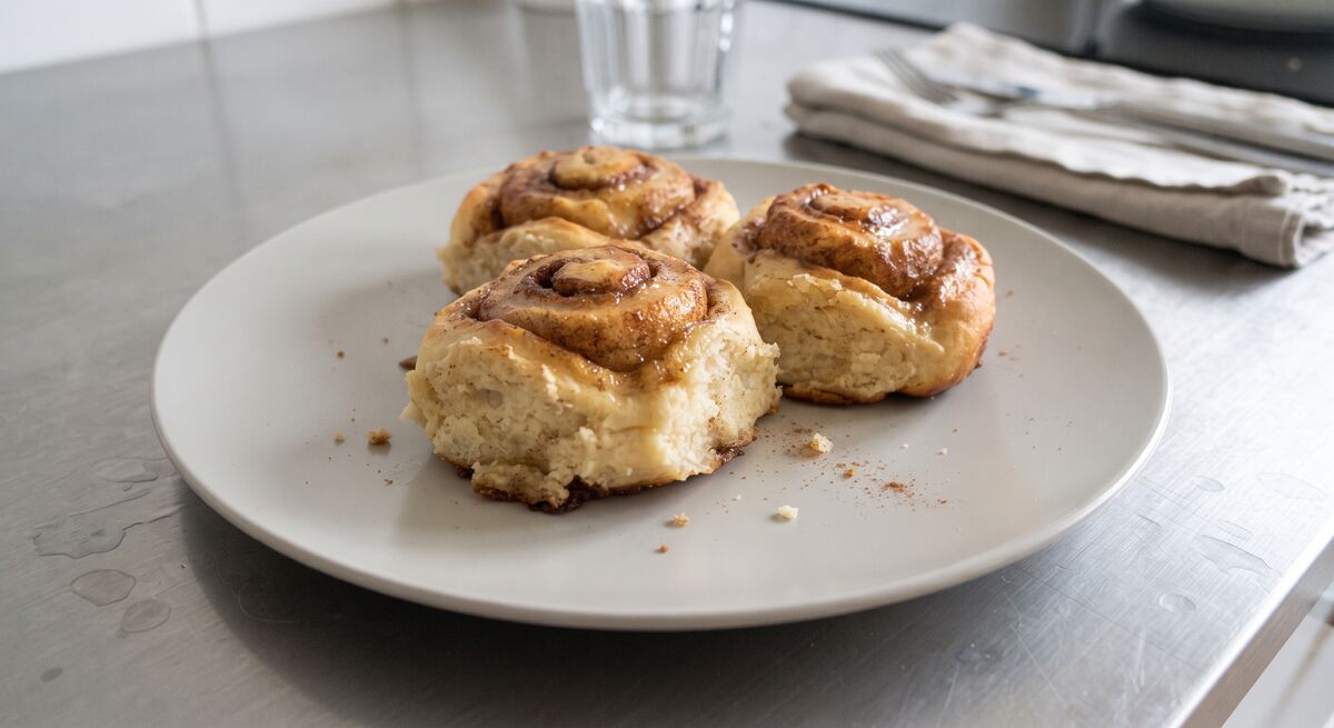 Girelle alla cannella con impasto di ricotta e olio