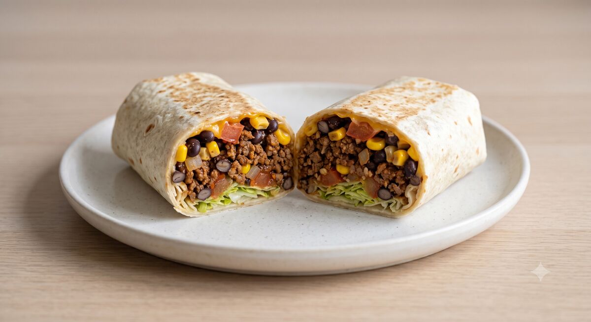 Burrito de carne picada