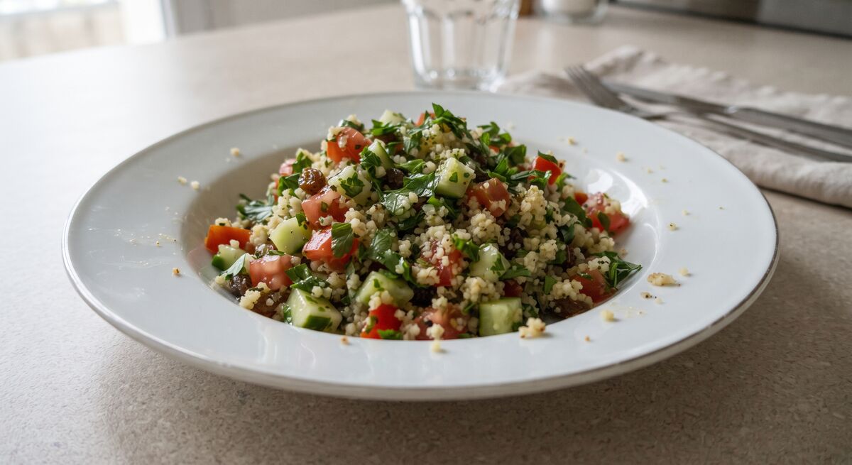 Homemade no-cook tabbouleh