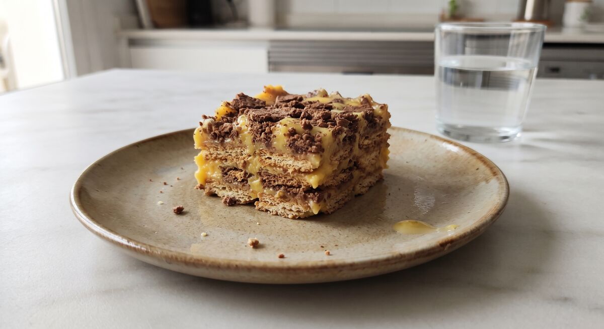 Kalter Pudding-Keks-Kuchen