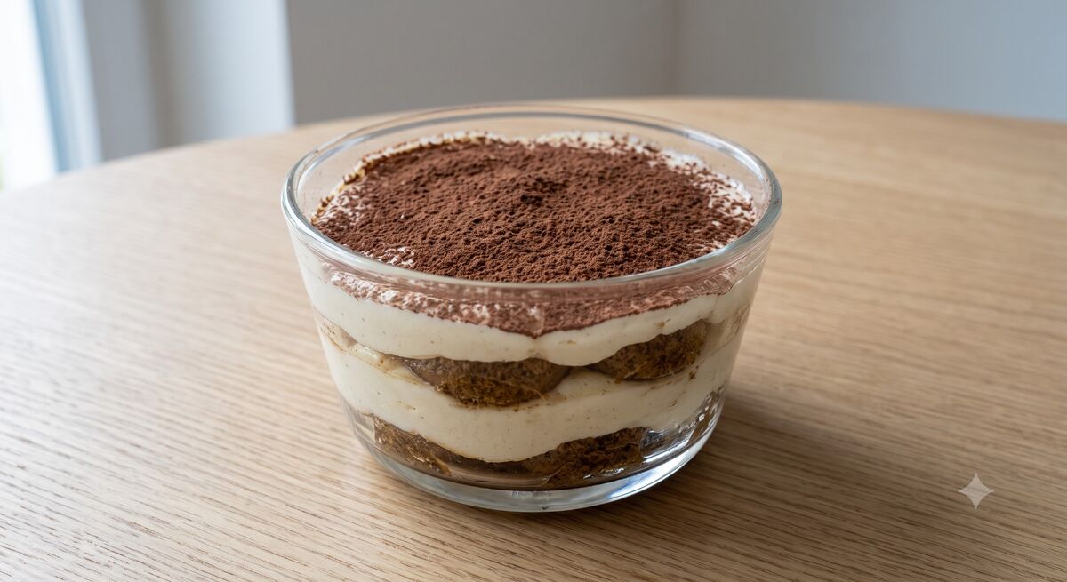 Receta clásica de tiramisú sin huevo